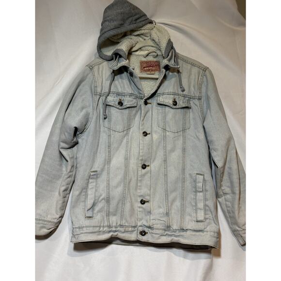Brooklyn Cloth Other - Brooklyn Cloth Men’s Sherpa Jean Jacket Y2K Acid Wash Sz M Chore Coat Cowboy